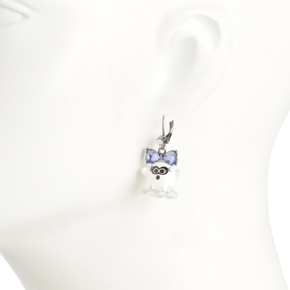 Betsey Johnson BOO MISMATCHED Drop Glow In the Dark  Earrings - Picture 3 of 4